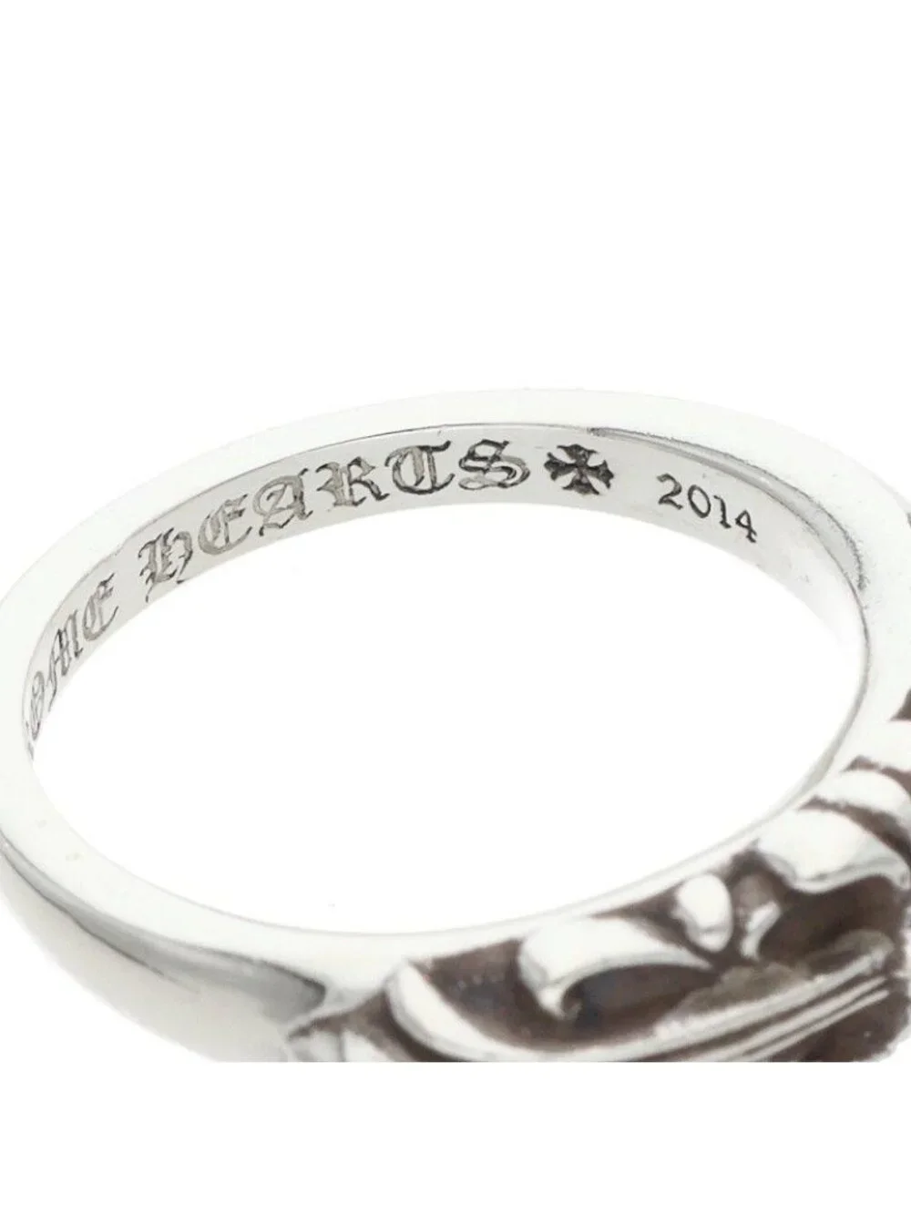Chrome Hearts Baby Classic Floral Cross Silver Ring